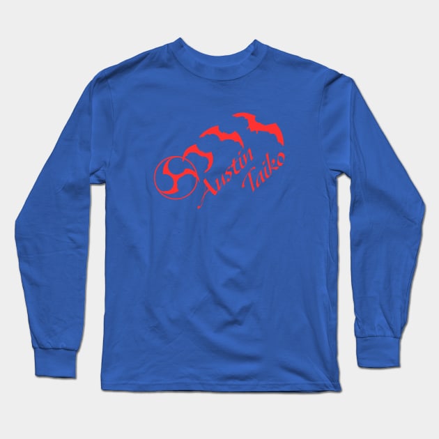 AT Bat Mitsudomoe red Long Sleeve T-Shirt by Austin Taiko